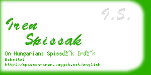 iren spissak business card